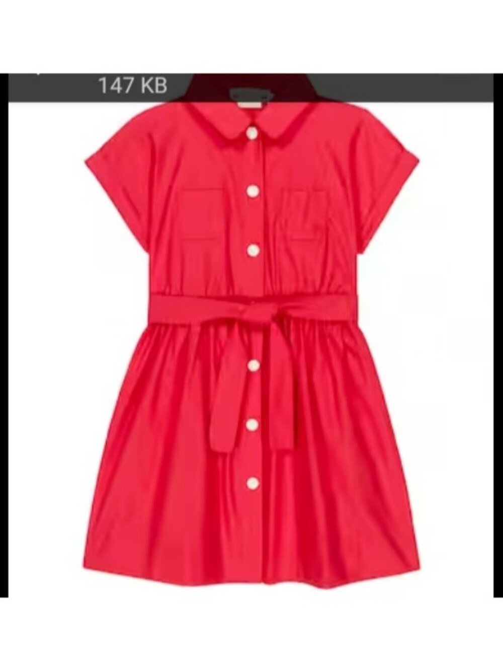BONPOINT Girls Gisele Dress in Red size 12